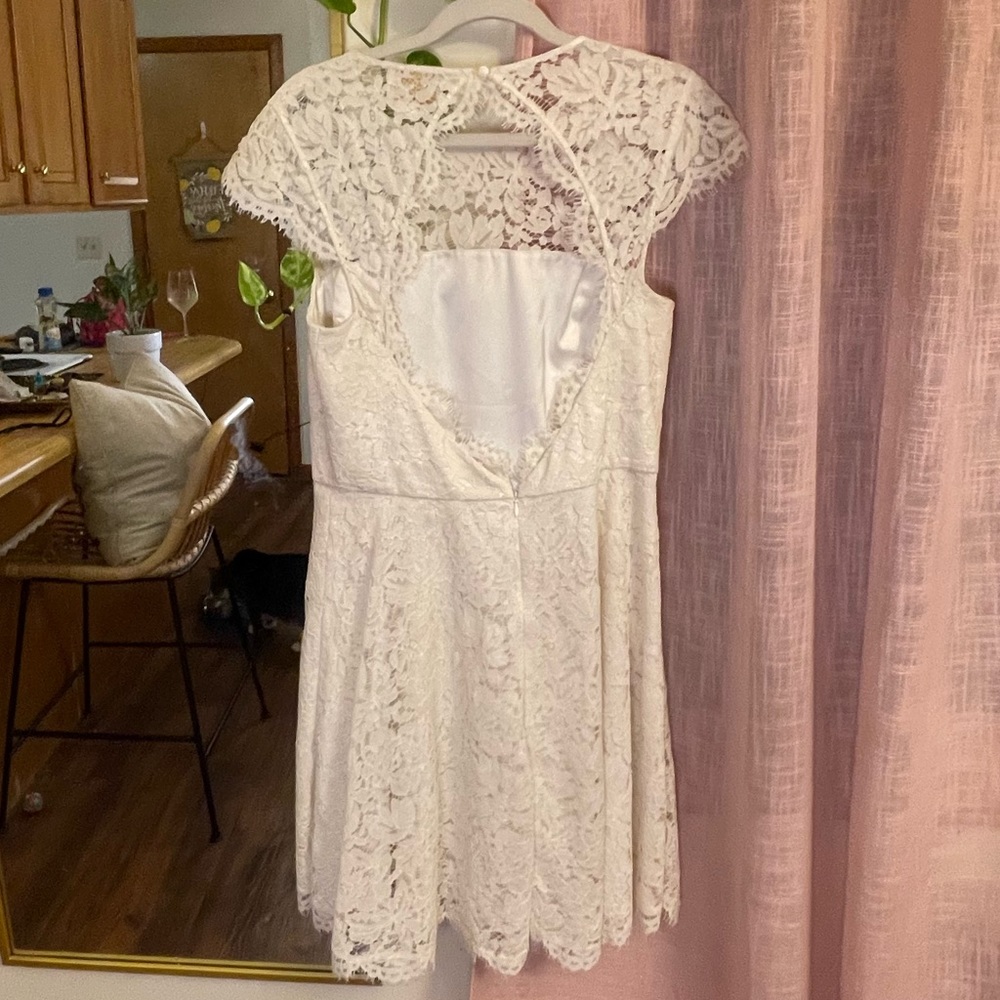 Kate Spade ♠️ white lace backless dress